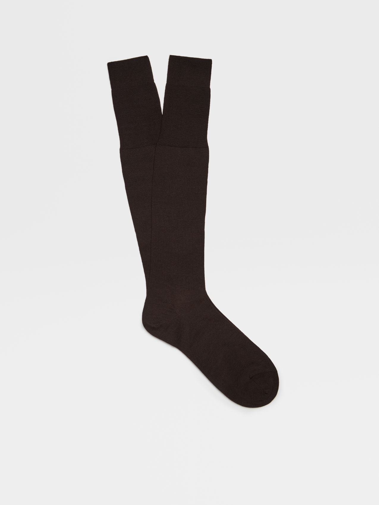 Brown Wool Knee Socks